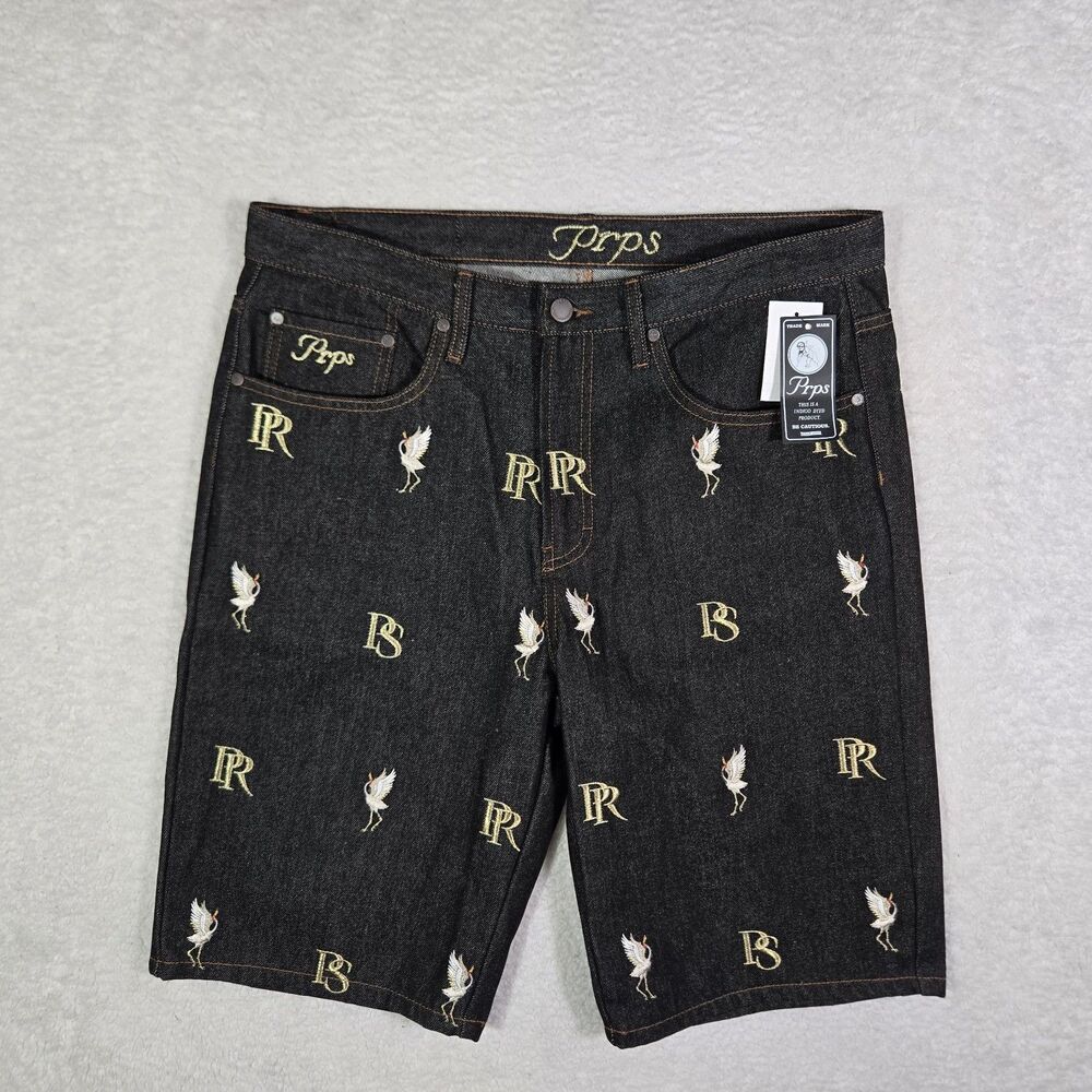 PRPS JAPANESE PIONER DEMIN SHORT Challenger Straight Leg Short Black Mens 34